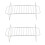Grille de cuisson à double couche 410g 20x13x7cm argent 6