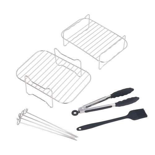 Grille de cuisson à double couche 410g 20x13x7cm argent 1