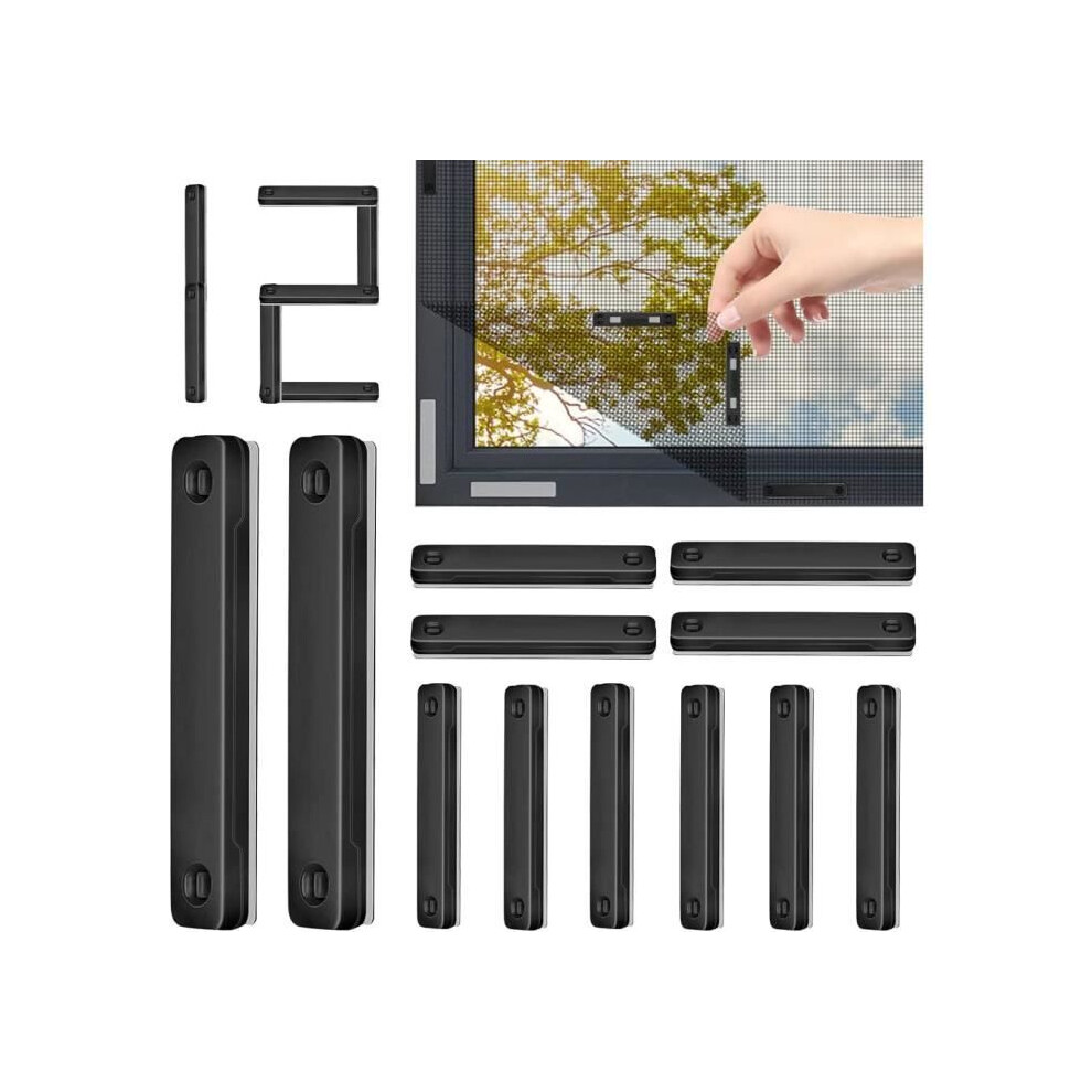 Confezione Da 12 Clip Magnetiche Per Schermo, Kit Di Fissaggio Per Schermo, Strisce Autoadesive Per Schermo