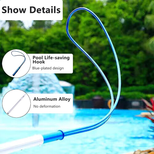 Swimming Pool Rescue Hook 5m Life Saving Pole 1
