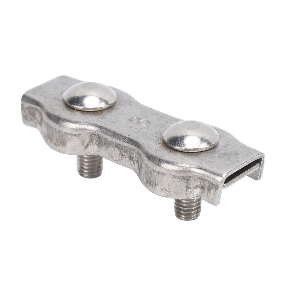 4Pcs M8 Stainless Steel Duplex Wire Rope Clamps For Yachts & Construction 4991333329394