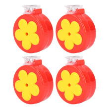 4 Stück Hummingbird Clip Futterspender ABS Tragbar mit Bürsten Blumen Handgehaltene Hummingbird Futterspender für Fenster und Outdoor
