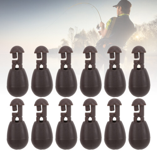 Fishing Connector Beads - Large Brown ABS Hook Link Stoppers