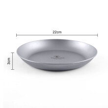 Assiette ronde en titane pour le camping 7,5 po / 8,7 po