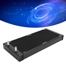 Radiatore nero in alluminio a 12 tubi 277x120x48 mm 1 bar