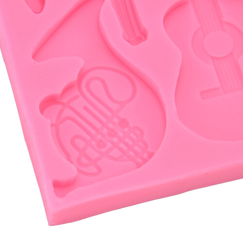 Stampo in silicone a forma di chitarra, 80 g, -40C~230C 2