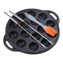 15 Holes Cast Iron Takoyaki Maker for Family Party 15 Holes Takoyaki Maker B