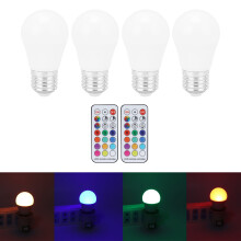 4 pezzi lampadina LED RGB a 12 colori 5W 80x45mm E27/E26