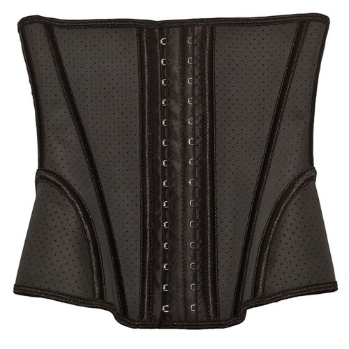 Waist Training Corset Black Large Mesh Steel Bones
