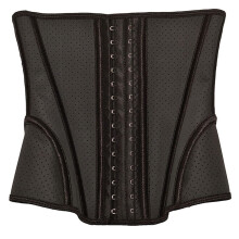 Waist Training Corset, 11 Inch Mesh Breathable 11 Steel Bones Short Torso Waist Shaper (Black, S)