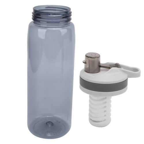 Hiking Essential: 770ml Gray Water Bottle with Fast 1100ml/min Filter
