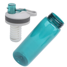 770ml Portable Water Filter Bottle, Green, 0.01µm Filtration