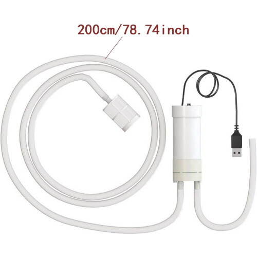 Electric siphon pump, selfpriming wine transfer pump, powerful, multifunctional, quiet USB lightweight suction device for, hose 2m 1