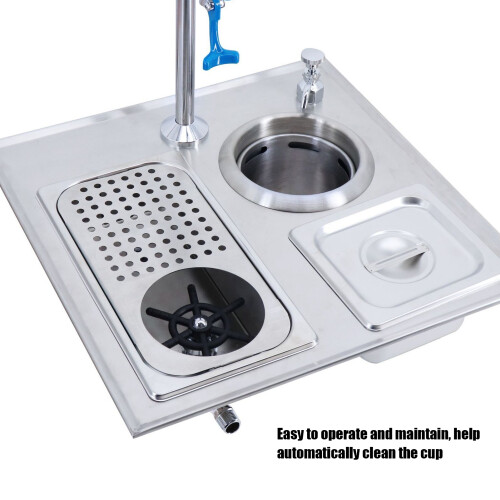 Durable^Plastic Cup Washer Accessory for Coffee Shops - Black 2