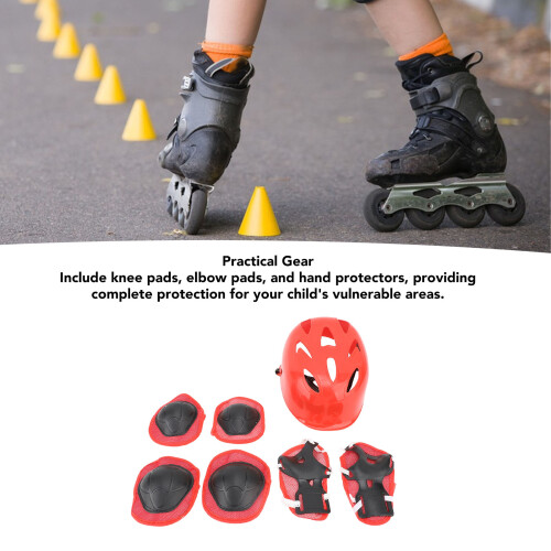 Kinder-Fahrradhelm-Set mit Knie-/Ellenbogen-/Handschutz 2