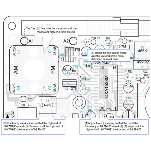 DIY-Radio-Kit 4,5 V AM/FM PCB-Modul 3xAAA 2
