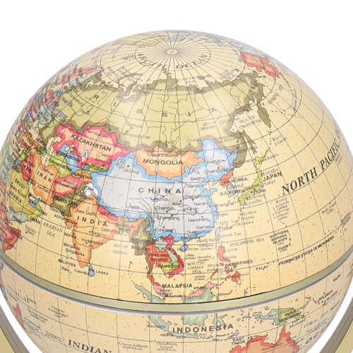 Mini Desktop Earth Globe Rotating World Map Teaching Tool for Students 2