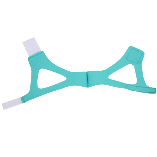 Adult AntiSnoring Jaw Support Strap Breathable Elastic Material Blue Green 1