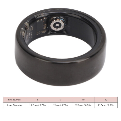Intelligenter Ring Gesundheits-Tracker 18 mAh Schwarz Größe 10 IP68 1