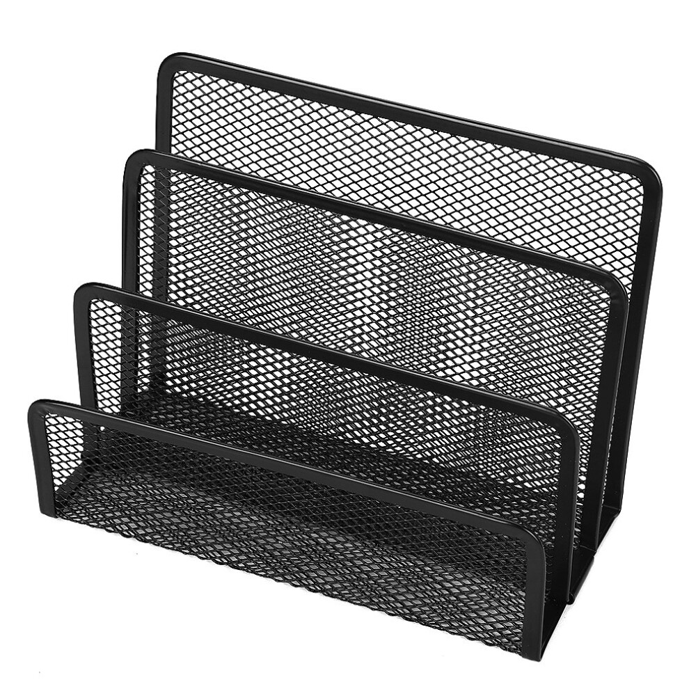 Metal Mesh Standing Desk Organizer Black-image-OPC-PJC6SNG-NEW