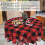 Xmas Tablecloth 60 Inch Round Polyester Anti 14