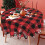 Xmas Tablecloth 60 Inch Round Polyester Anti 11