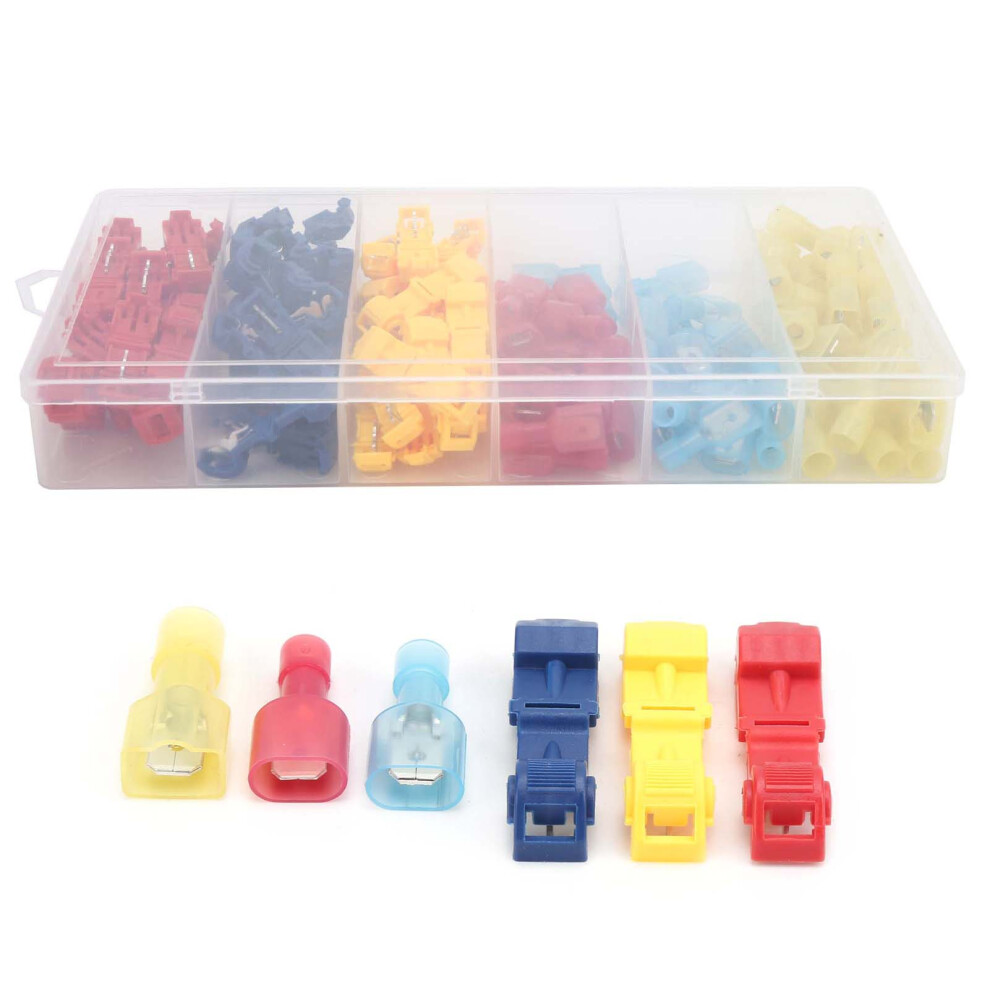 120Pcs TâType Quick Connectors For Electrical Wiring Crimp Wire Terminals 7901333372044