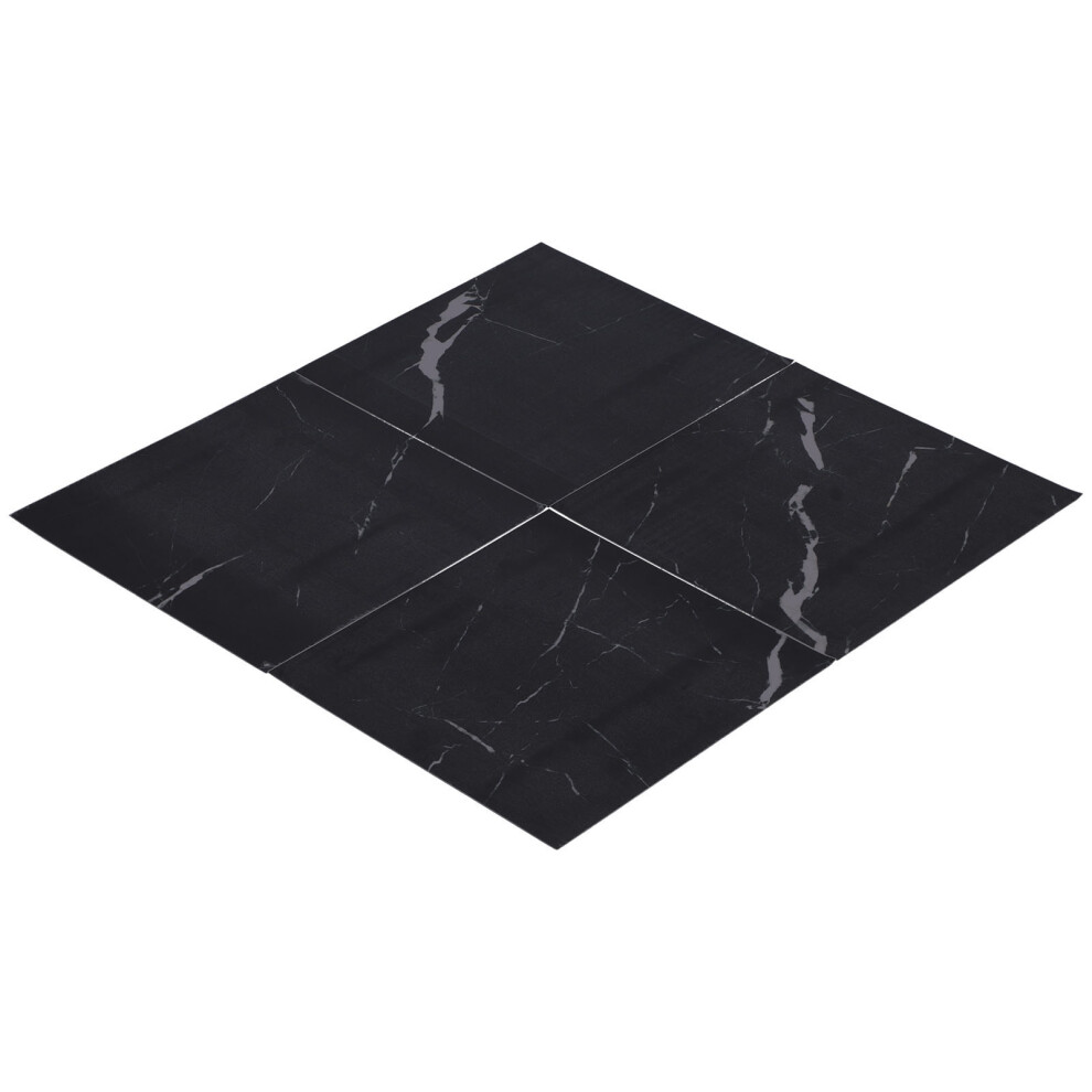 4Pcs Black 30X30cm Waterproof Pvc Tile Stickers For Kitchen & Bathroom 9341333376679