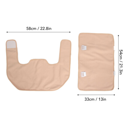 Set de 2 compresas de aceite de ricino de terciopelo - Espalda 54x33 cm 1