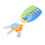 Clé de voiture jouet télécommandée, 2 piles AA, ABS, multicolore, musique 1