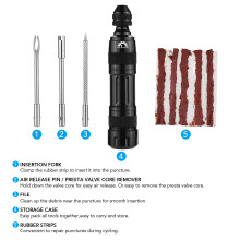 Kit de réparation de pneu tubeless 39 g 2,0  9,8 cm Argent/Noir