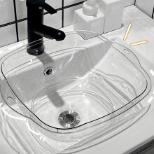 Transparente Plastikwaschbecken, multifunktional, stilvoll, schlicht, dickwandig, langlebig, klares Waschtisch für Zuhause, Studentenwohnhe