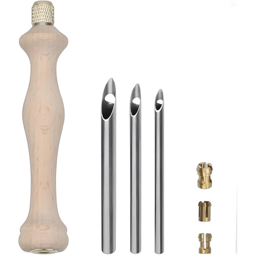 beating needle with wooden handle embroidery pen adjustable embroidery 1