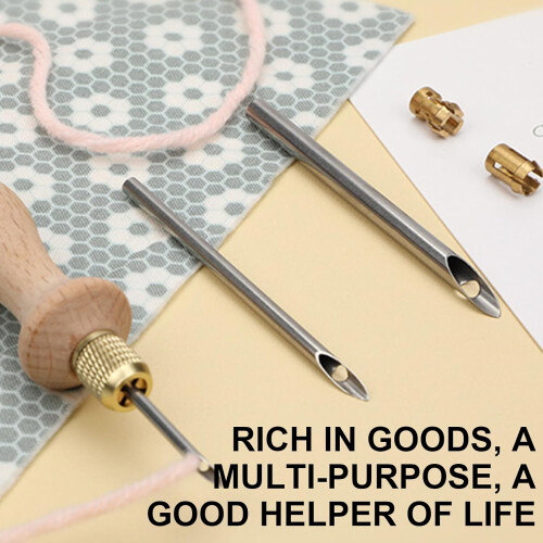 beating needle with wooden handle embroidery pen adjustable embroidery 2