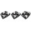 3 pièces de sabots diamant trapézoïdaux pour meuleuse 16# noirs 3