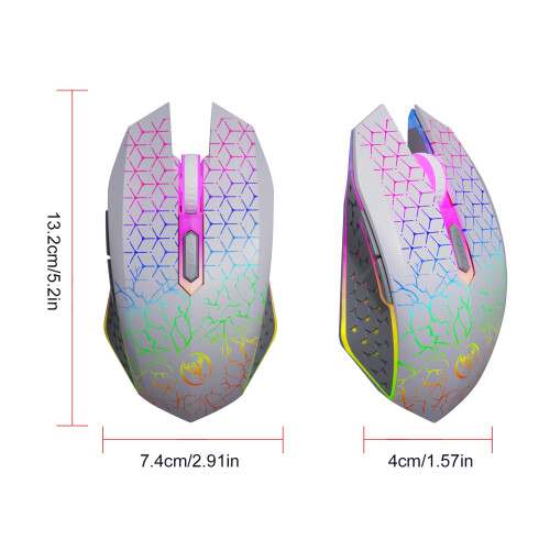 PAW3065 2.4G+BT5.2 Mouse 500mAh 13.2x7.4x4cm Nero 1