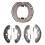 Front Rear Brake Shoes Set with Spring Replacement 1