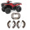 Front Rear Brake Shoes Set with Spring Replacement 10