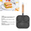 3-Section Cast Iron Breakfast Pan 18.5x18.5cm Non-Coating Divided Frying Pan 4