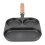 3-Section Cast Iron Breakfast Pan 18.5x18.5cm Non-Coating Divided Frying Pan 16