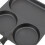 3-Section Cast Iron Breakfast Pan 18.5x18.5cm Non-Coating Divided Frying Pan 5