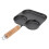 3-Section Cast Iron Breakfast Pan 18.5x18.5cm Non-Coating Divided Frying Pan 1