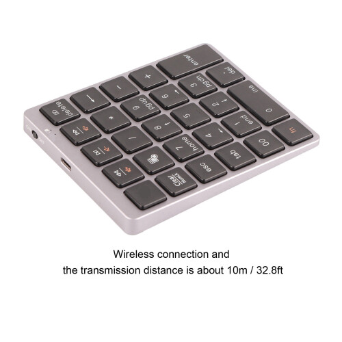 Pavé numérique Bluetooth 3.0 28 touches argent 140 mAh 2