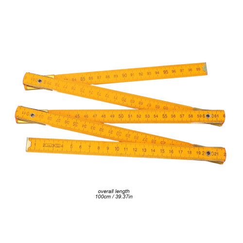 Règle pliante en bois double-face de 1,0 m - Naturel 1