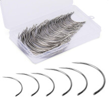 Curved Needle Set, Saddle Needle, Leather, Sewing Needle, Upholstery Needle, Embroidery Needle for Craft Projects