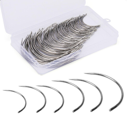 Curved Needle Set, Saddle Needle, Leather, Sewing Needle, Upholstery Needle, Embroidery Needle for Craft Projects