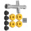 Adaptateur hexagonal de roue de 12 mm doré, épaisseur 5 mm, ensemble d'écrous M4 14