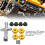 Adaptateur hexagonal de roue de 12 mm doré, épaisseur 5 mm, ensemble d'écrous M4 9