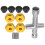Adaptateur hexagonal de roue de 12 mm doré, épaisseur 5 mm, ensemble d'écrous M4 1