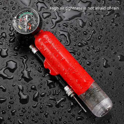 Hand Pump Portable Inflating Tool With Pressure Gauge 2